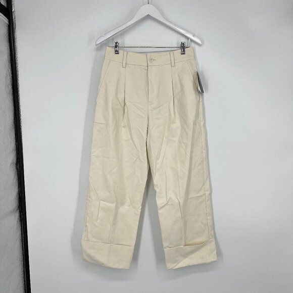 LAUREN Ralph Lauren Women's Relaxed Fit Pleated Trouser Winter Cream Size 4 NWT - Picture 2 of 8